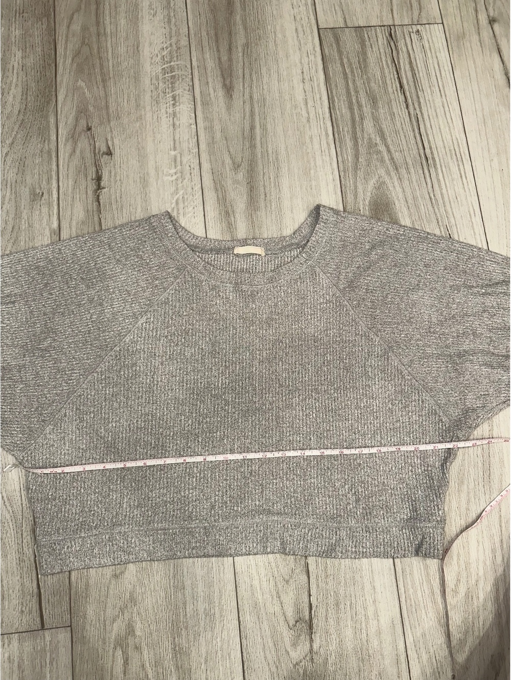 Altar’d State Gray Ribbed Cropped Sweater Size M - Picture 6 of 7